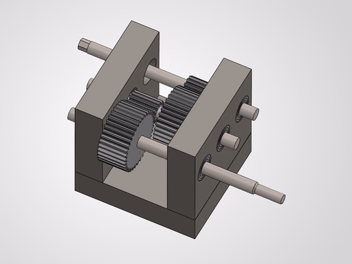 Fabricated steel gearbox assembly