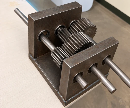 Custom steel gearbox