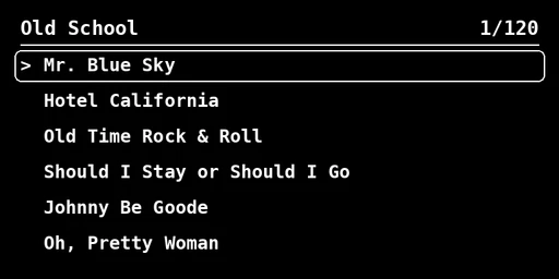 Jukebox song selection animation