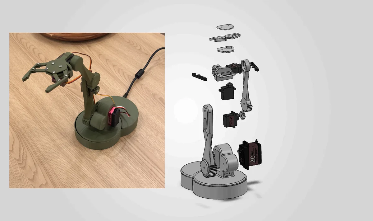 Compact robotic arm
